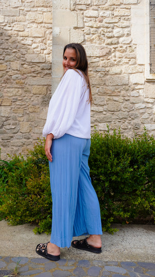 Pantalon Romane bleu