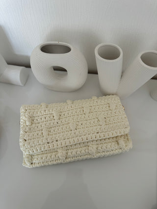 Pochette crochet blanche