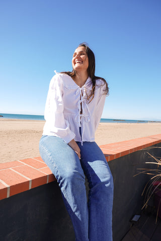 Blouse Claudine blanche