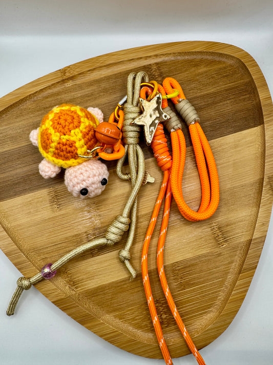 Bijoux de sac tortue orange