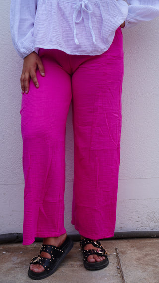 Pantalon Clara rose fuschia