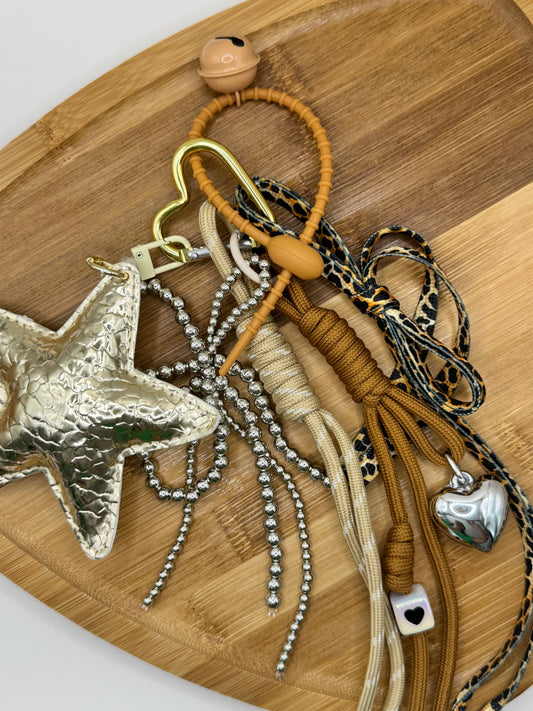 Bijoux de sac étoile dorée