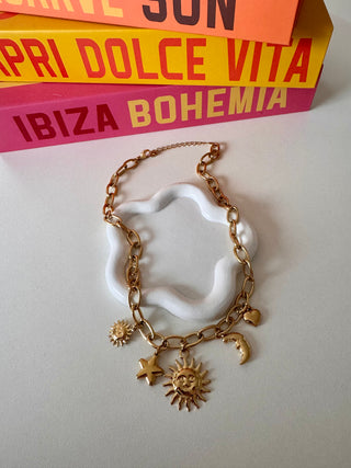 Collier doré Soleil